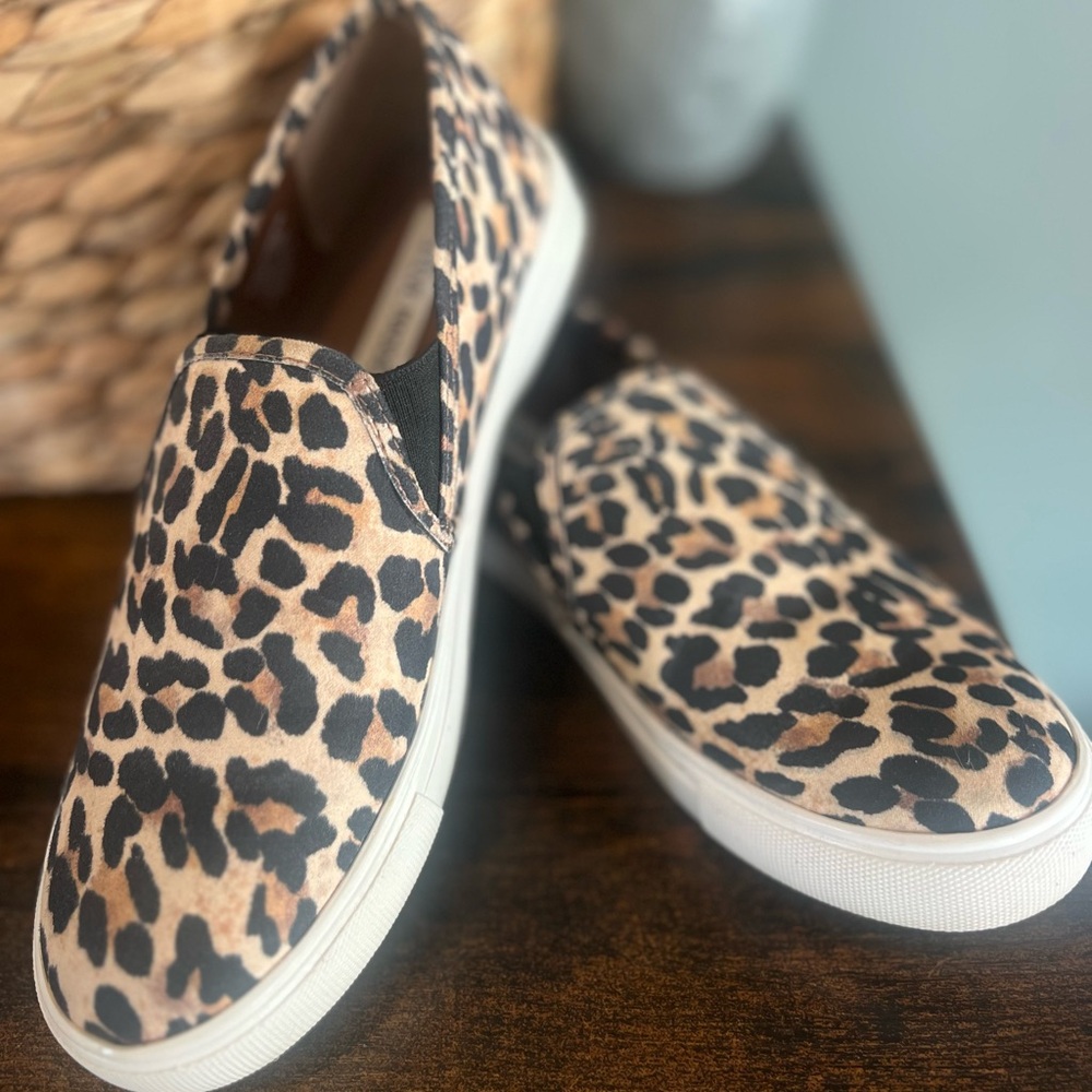Steve Madden Safari Leopard Print Slip-On Sneakers